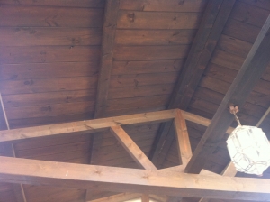 Techo de madera maciza