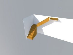 Diseño 3d de escaleras de madera para casa